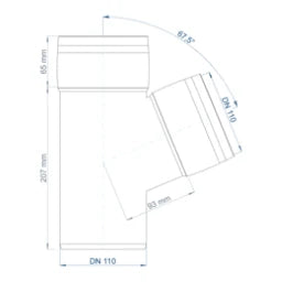 POLOPLAST PO Abzweig POLO-KAL XS DN 110/110/67Grad – 102231