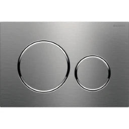 GEBERIT GE Betaetigungsplatte Sigma20 2-Mengen Edelstahl gebuerstet, round – 115.882.SN.1