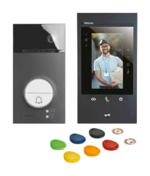 BTICINO Flex'ONE Video-Set m.Türstat.LINEA3000 Schw Classe 300EOS with Netatmo Schw. – 363926
