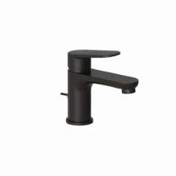 KLUDI Kludi X1 Waschtisch-EHM 75 m. Ablaufgarnitur mattschwarz – 322663975
