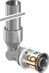 UPONOR Uponor S-Press PLUS HK-Anschlusswinkel plated 16-15CU l=350mm – 1070678