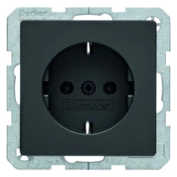 BERKER Steckdose SCHUKO Q.1/Q.3 anthrazit, samt – 47436086