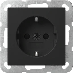 GIRA SCHUKO STK SH System 55 Schwarz m – 4453005