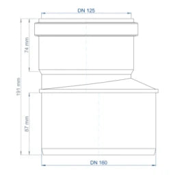 POLOPLAST PO Übergangsrohr POLO-KAL NG DN 160/125 – 02288