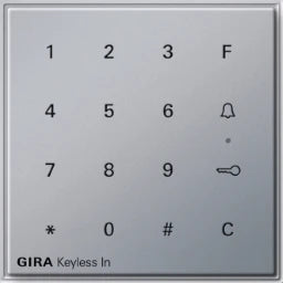 GIRA Keyless In Codetastatur TX44 (Unterputz IP44) alu lackiert – 260565