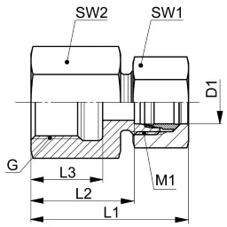 EXMAR Gerade IG-Verschr 1.4571 Gr. 28LR 1.1 – 708.1201.850.20