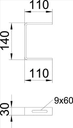 OBO Universalbügel 110x144x110 Stahl galvani sch verzinkt – 6363980