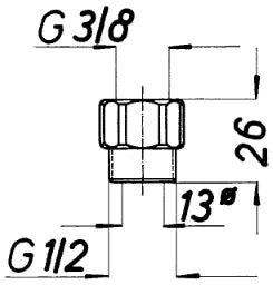 SCHMIEDL GS Reduktionsnippel 1/2"AG x 3/8"IG – GS1655