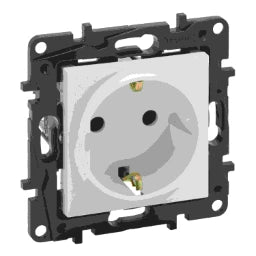 LEGRAND Niloe Step Schutzkontakt Steckdose Steck klemmen Kinderschutz Farbe: Ultraweiß – 864162