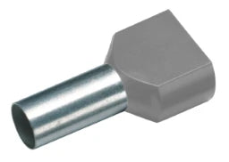 CIMCO Zwillingsaderendhülse 2 x 2,5 mm² x 13 m m, grau – 187725