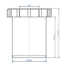 POLOPLAST PO Kondensatübergang mit Spitzende POLO-KAL DN 32 / 1/2" – 03710