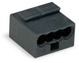 WAGO MICRO Verbindungsklemme 4-polig max. 0,8 mm², dunkelgrau – 243-204