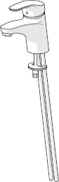 HANSA Hansa Mix Waschtischmischer ohne Abl.Garnitur, verchromt – 0108 2183