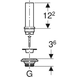 GEBERIT GE Zusatzset zu Siphon fuer Krankenhaus-Waschtisch 240648 – 240.648.00.1