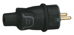 LEGRAND Schuko-Stecker Gummi schwarz Membran-Kabeleinführung – 050342