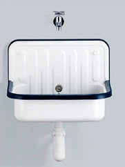 LAUFEN Laufen AGB Stahlform 510Ü weiß emaill. 51x36cm m.Kststumr.blau,m.ÜL,m.Abl.vent. – H551CL50001095