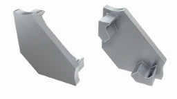 SMARTLED Endkappe zu LED-Aufbau-Eckprofil OBDACH Grau ohne Loch – AP45G2312-END