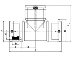 ALIAXIS Frialen E-Schweiss-T-Stueck OEVGW-gepr. f.Wasser PN16 da 110 – 612167