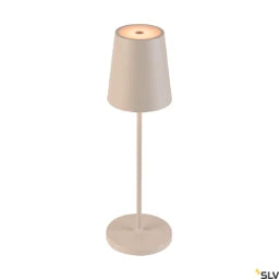 SLV VINOLINA TWO, Tischleuchte, Akku, IP65, 2200/2700/3000K, TOUCH, beige – 1007697