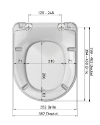 MKW MKW Dario Plus WC-Sitz mit Deckel weiß mit Push-Exzenteredelstahlscharnier – AC10-0A01