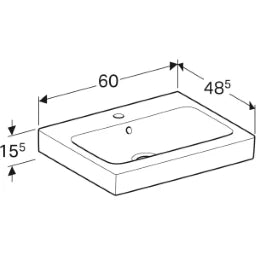 GEBERIT SANITAER Geberit iCon Waschtisch 600x485mm, weiß – 124060000