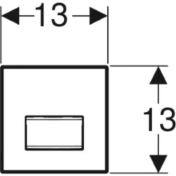 GEBERIT GE Urinalsteuerung Typ50 Handausloesung pneumatisch, eckig, weiss, KS – 116.016.11.5