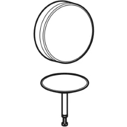 GEBERIT GE Fertigbauset Badewannenablauf, Split d52mm, mit Drehbetaetigung, chrom – 150.300.21.1