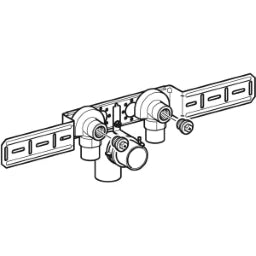 GEBERIT GE FlowFit AnWinkel-Set, vormontiert 2fach, abges. d16mm x Rp1/2 AD15,3cm RG+ – 619.680.00.1