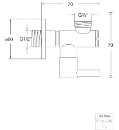 STEINBERG Steinberg Eckventil m. 3/8"-Anschluss f. Flex-Schlauch – 100 1640