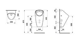 LAUFEN Laufen Caprino Plus Urinal spülrandlos ohne Steuerung, weiß – H8410610000001