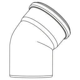 REHAU RAUPIANO PLUS Bogen DN 40, 30 Grad – 11230741002
