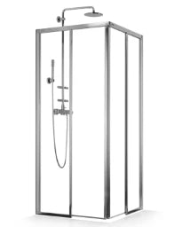 PALME Palme Drive 1.0 Eckeinstieghälfte 2-tlg. rechts 80x200cm Glas H1, silber – DXE2B80B/H1/20