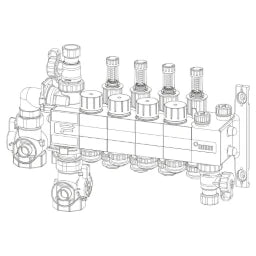 REHAU RAUTHERM SPEED Verteiler HKV-D Polymer 10 Kreise, Konnektor 17 – 14709801001