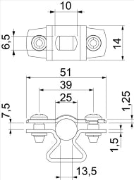 OBO Abstandschelle mit Langloch 20-25mm Stah l galvanisch verzinkt – 1362768