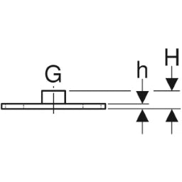 GEBERIT GE Grundplatte Wand-u. Deckenbefestigung rechteckig, Zweiloch, 40x120xG1/2 – 363.839.00.1
