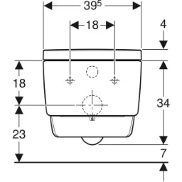 GEBERIT GE AquaClean Mera Classic, Wand-WC weiss, Komplettanlage – 146.200.11.1