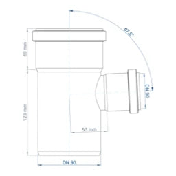 POLOPLAST PO Abzweig POLO-KAL NG DN 90/50/87Grad – 02830