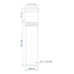 POLOPLAST PO Steckmuffenrohr POLO-KAL XS DN 40/150 – 102010