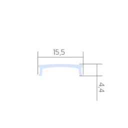 BILTON BLine C-S-01 Abdeckung satiniert flach 2 000mm für Profile P-S-IN/ON/COR 01 – 171762_00