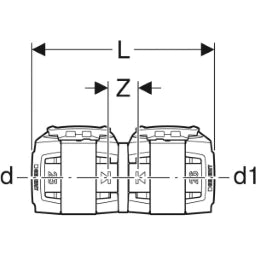 GEBERIT GE FlowFit Uebergang Mepla SiBr d32 x 32mm – 620.093.00.1