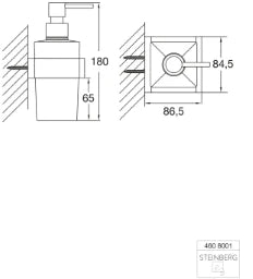 STEINBERG Steinberg Seifenspender Wandmontage weiß – 460 8001