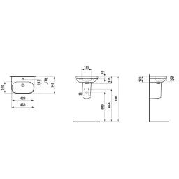 LAUFEN Laufen Lua Handwaschbecken 81508.4 1HL, mÜL, weiß – H8150840001041