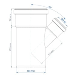 POLOPLAST PO Abzweig POLO-KAL NG DN 110/50/45Grad – 02224