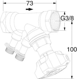 TA TA STAD Einregulierungsventil 3/8" ohne Entleeradapter, 52851010 – 52 851-010