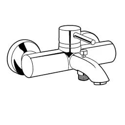 KLUDI Kludi Bozz Wannenf.u.Brausearmatur DN15, chrom – 386910576