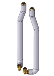 DANFOSS Danfoss Rohrset gedämmt EvoFlat Reno bei Primäranschluss von oben – 145H4920