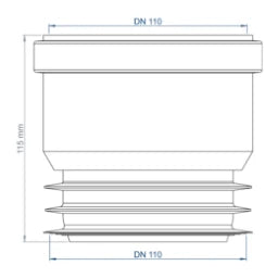 POLOPLAST PO Übergangsrohr innen/innen POLO-KAL DN 110/110 – 02381