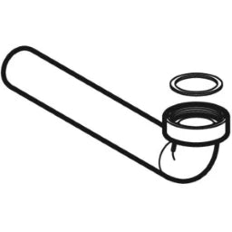 GEBERIT GE Ablaufrohr d32 f Waschtisch UP Siphon KU weiss 240865 – 240.865.11.1