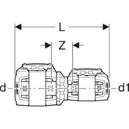 GEBERIT GE FlowFit Reduktion PPSU d25 x 20mm – 620.042.00.1