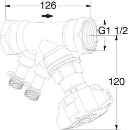 TA TA STAD Einregulierungsventil 6/4" ohne Entleeradapter, 52851040 – 52 851-040